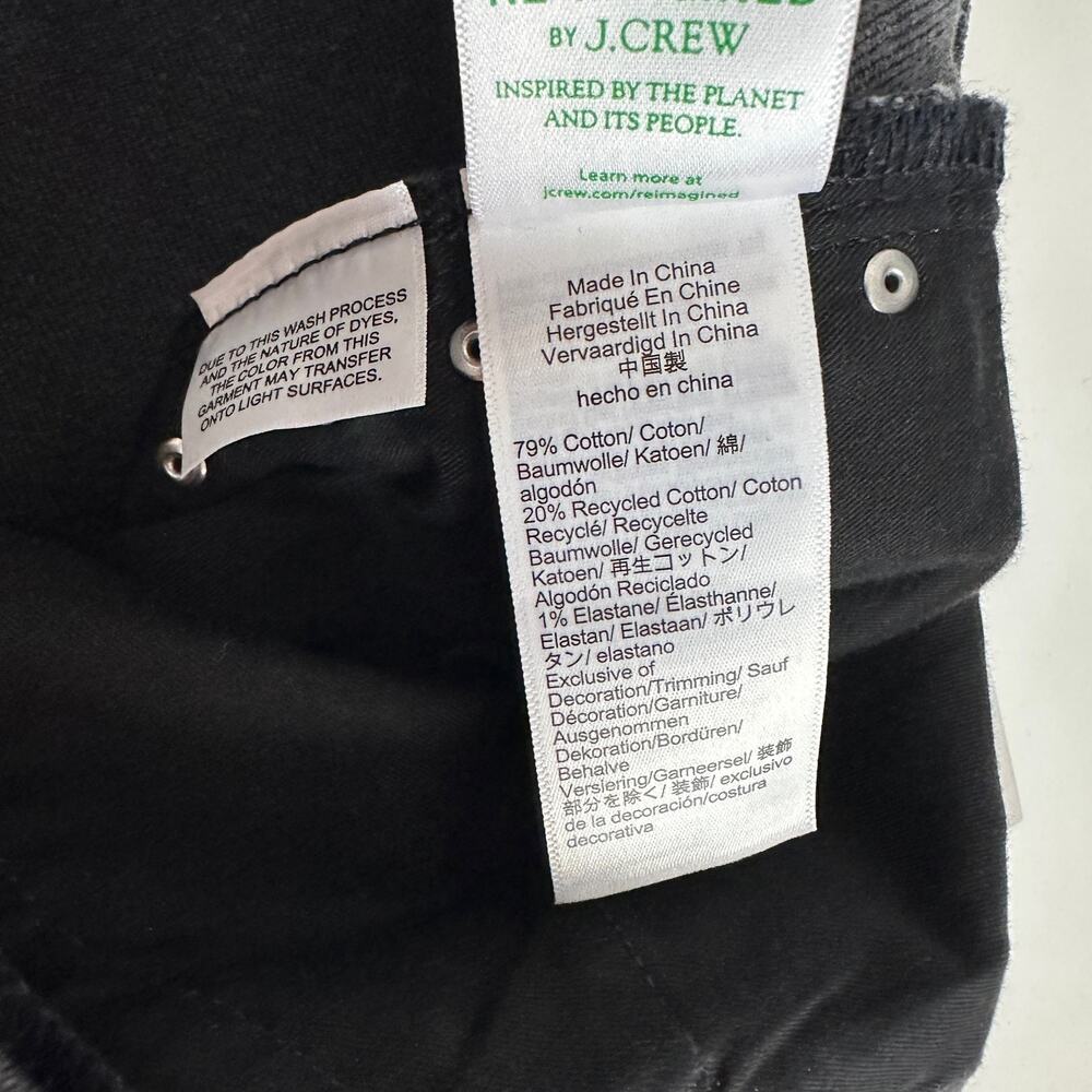 J.Crew Studded High Rise Straight Jean 1996 Semi Stretch Washed Black US 29 MWT - Picture 12 of 13